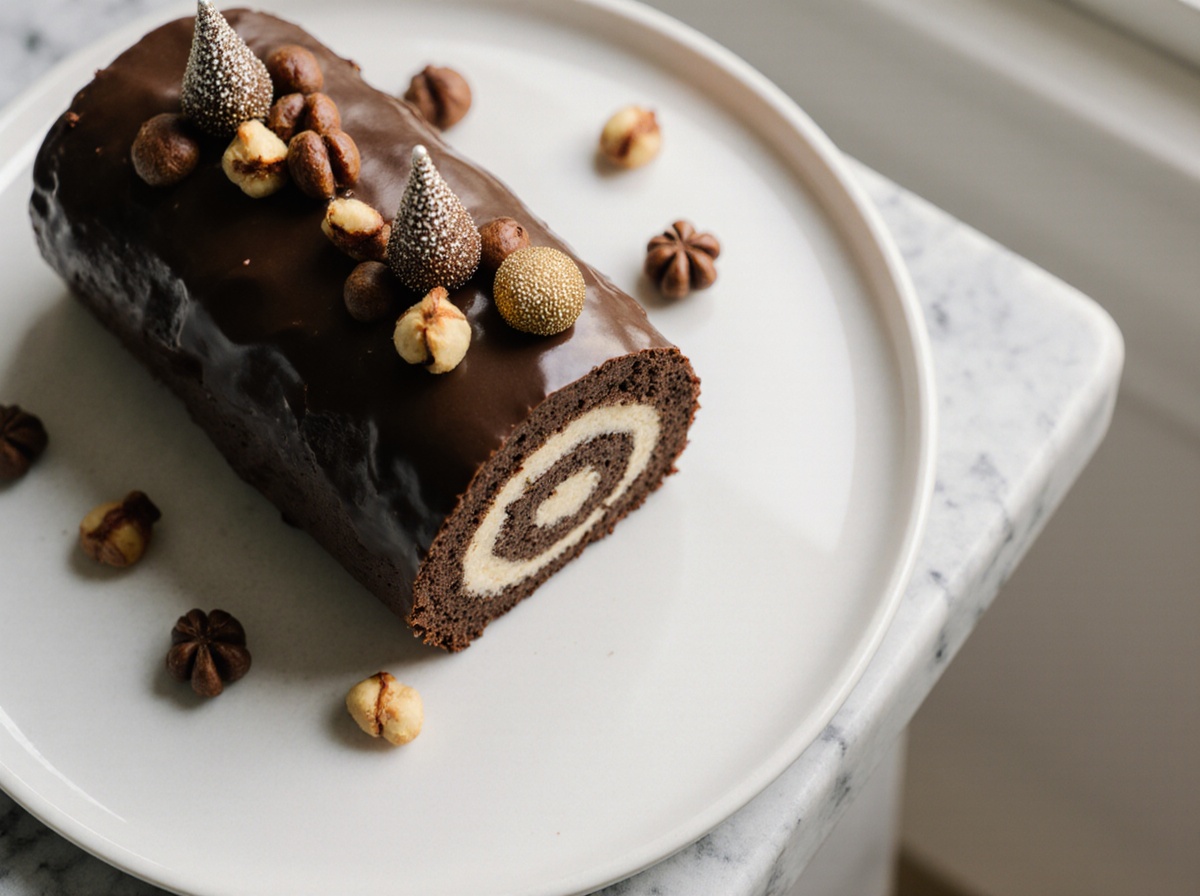 Bûche de noël chocolat-noisette - liste des ingrédients