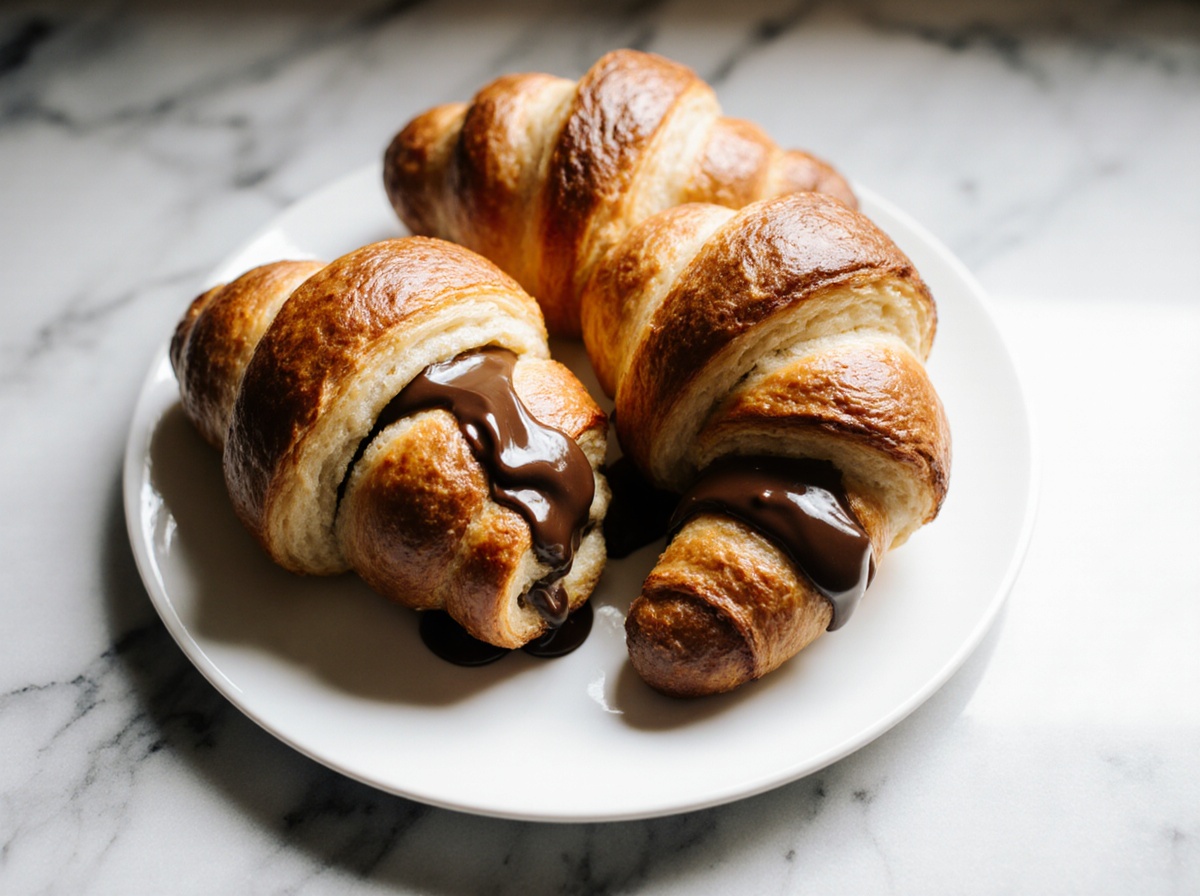 Croissants fourrés au chocolat au airfryer - liste des ingrédients