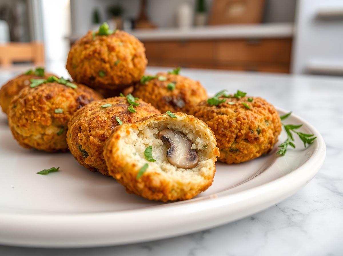Croquettes de champignons au airfryer - liste des ingrédients