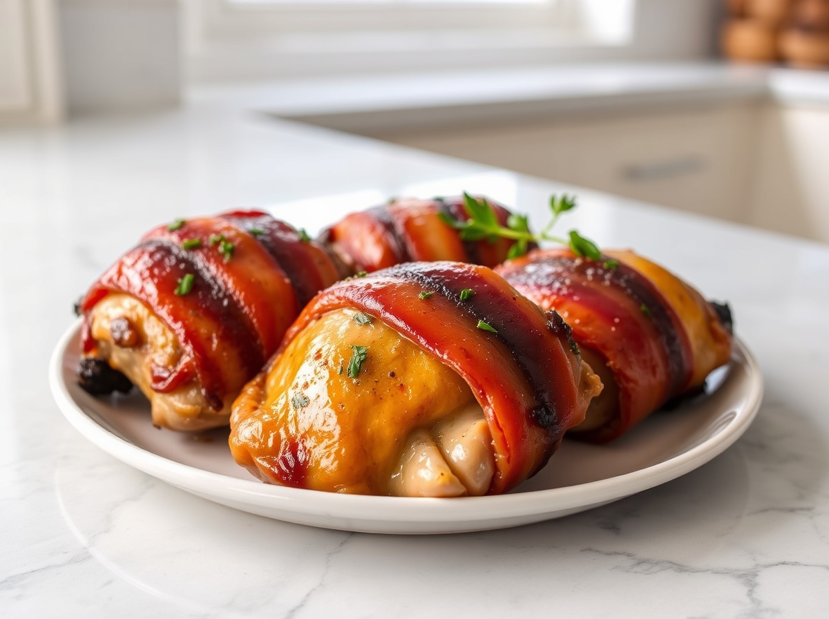 Poulet enrobé de bacon au airfryer - liste des ingrédients