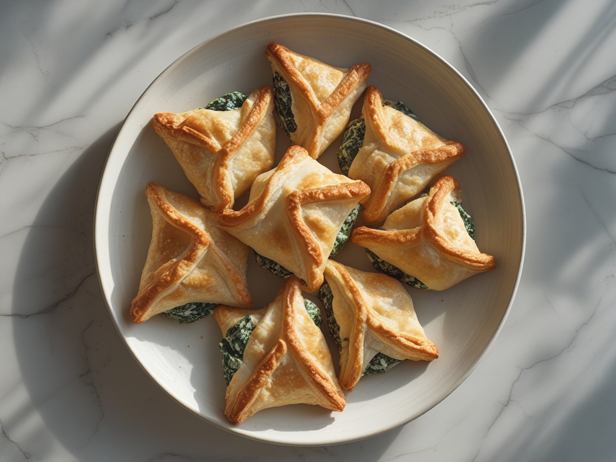 Feuilletés au fromage et épinards au airfryer - liste des ingrédients