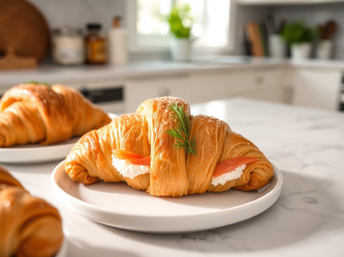 Croissants au saumon fumé au airfryer - liste des ingrédients