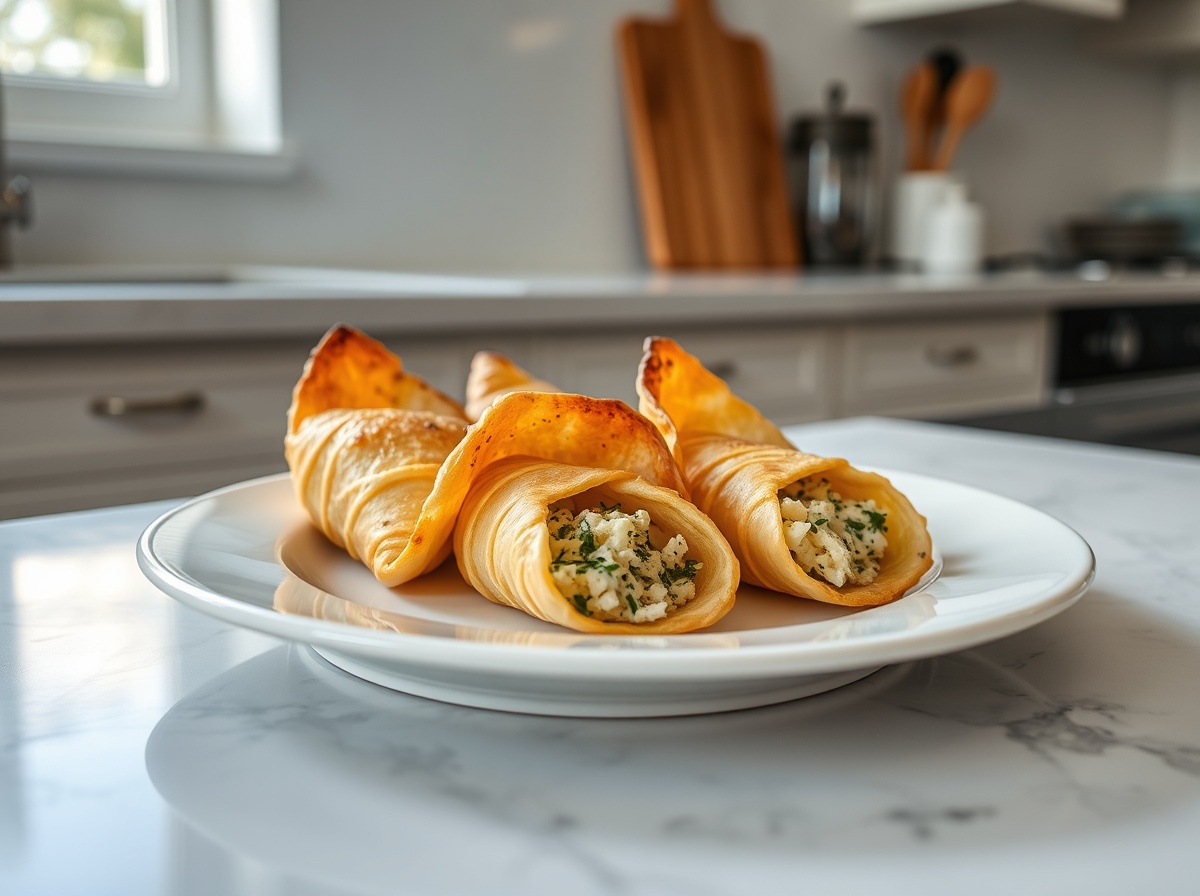 Cornets feuilletés au airfryer - liste des ingrédients