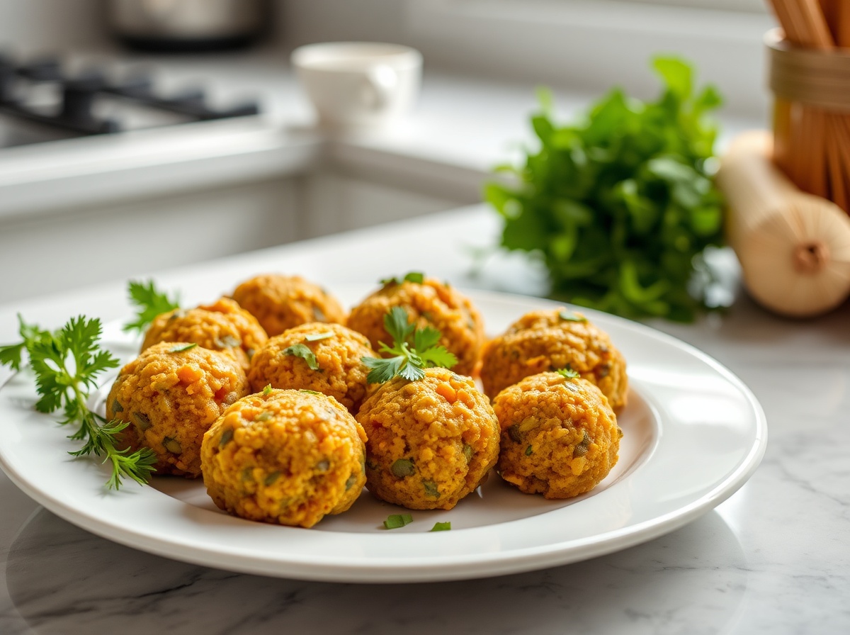 Boulettes de lentilles au airfryer - liste des ingrédients