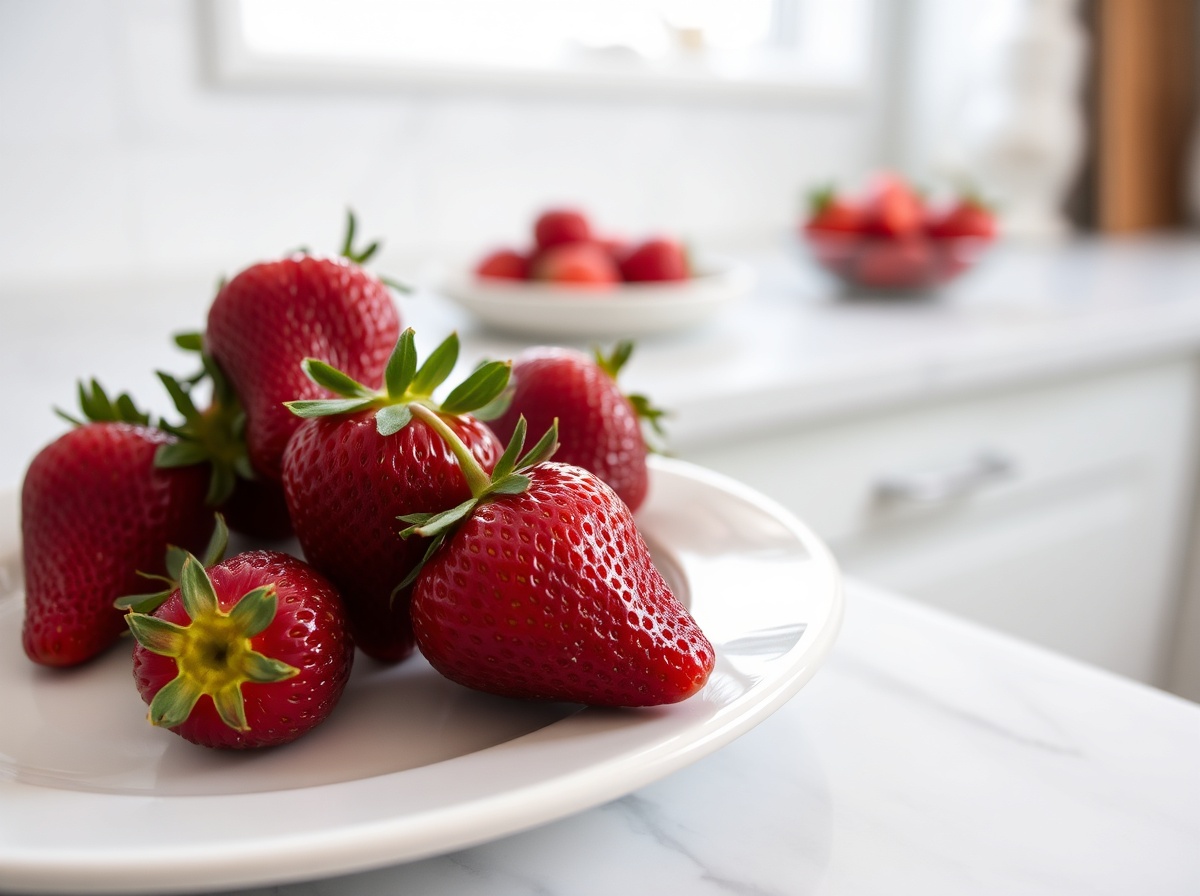 Fraises rôties airfryer - liste des ingrédients