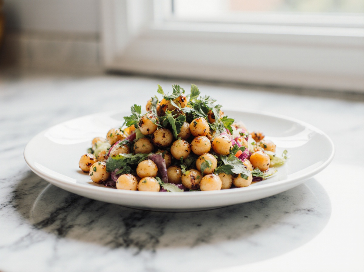 Salade de pois chiches rôtis au airfryer - liste des ingrédients
