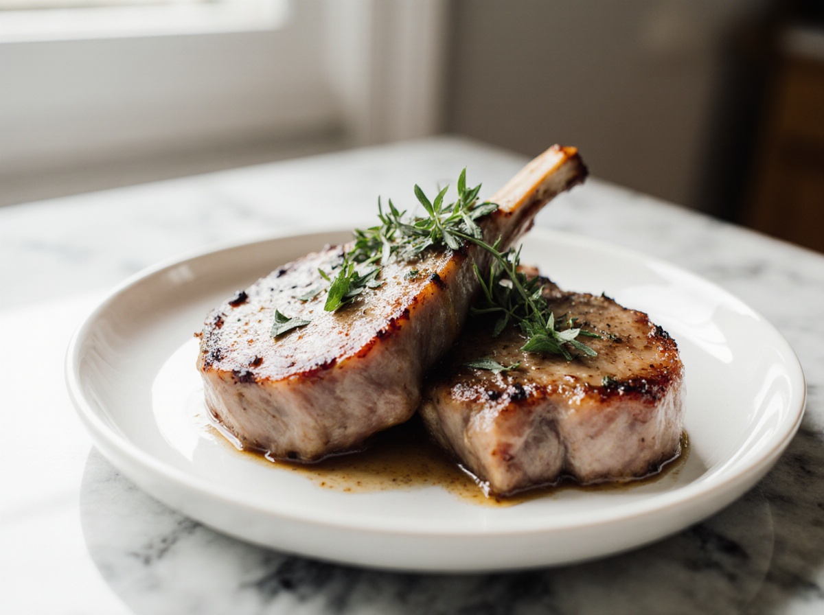 Côtelettes de porc marinées au airfryer - liste des ingrédients