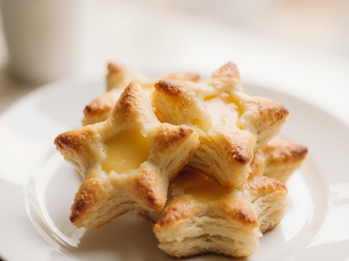 Feuilletés étoiles au fromage au Airfryer, dorés et croustillants