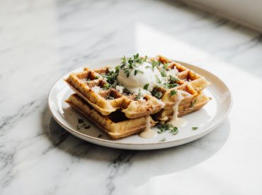 Gaufres salées au airfryer croustillantes, parfaites pour un brunch gourmand