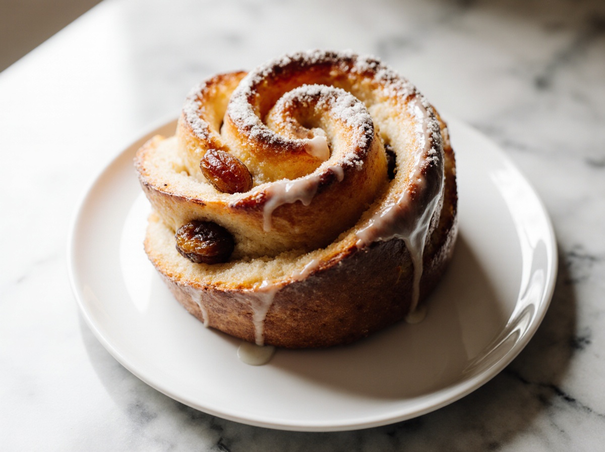 Pain aux raisins au Airfryer, brioché et gourmand, parsemé de raisins juteux
