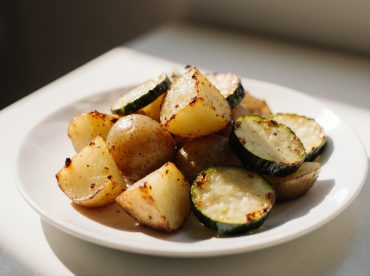 Pomme de terre et courgette au Airfryer, croustillantes et fondantes