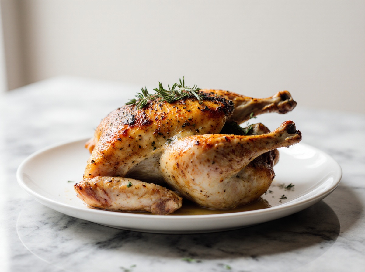 Poulet rôti au Airfryer, peau croustillante et chair juteuse sans effort
