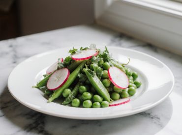 Salade de pois gourmands au Airfryer, croquante et pleine de fraîcheur