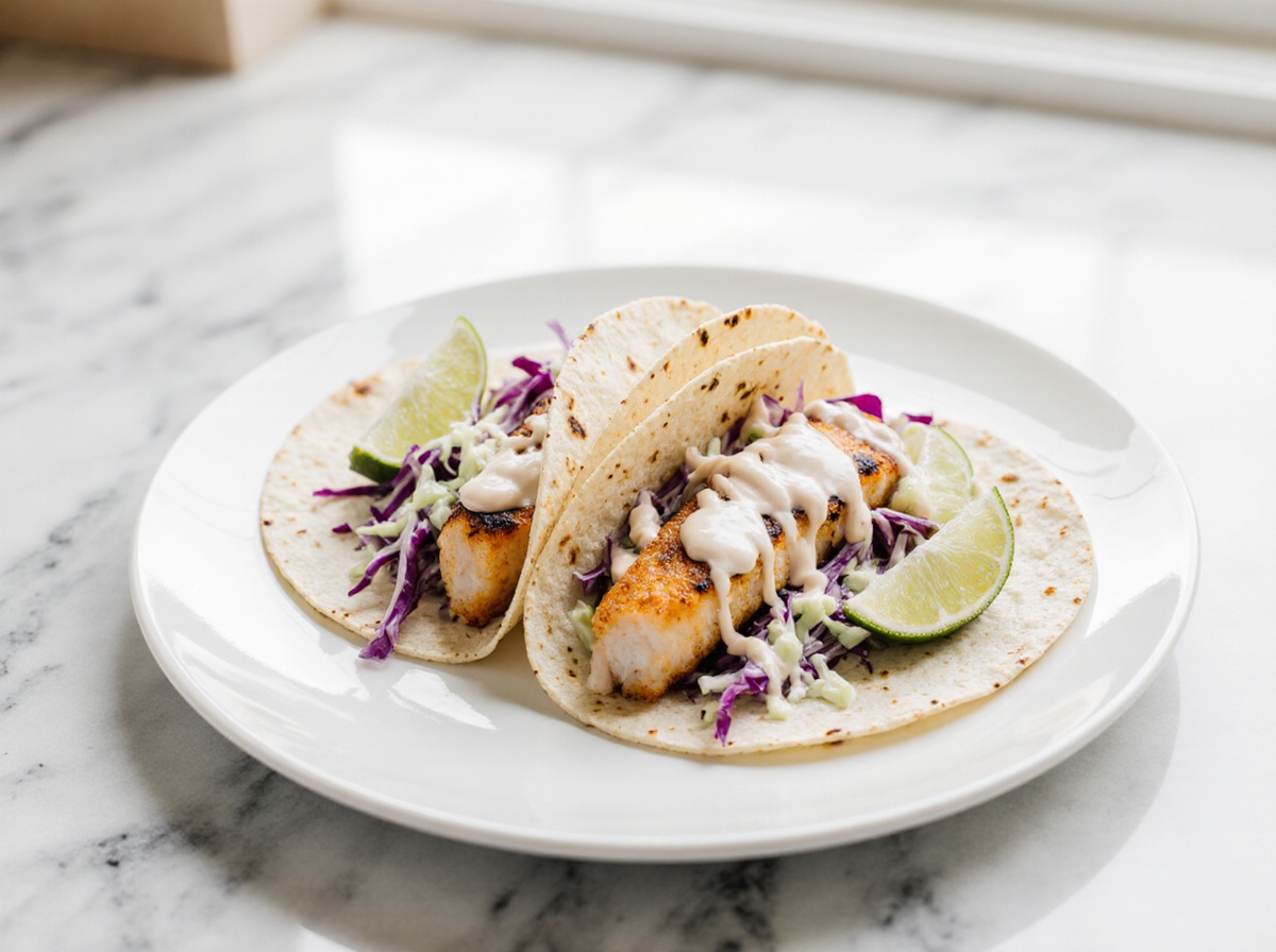 Tacos de poisson au Airfryer, croustillants et légers, prêts en quelques minutes