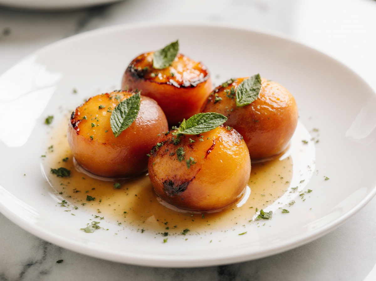 Abricots rôtis en Airfryer, délicieusement caramélisés