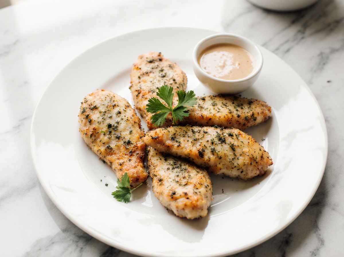 Aiguillettes de poulet au airfryer croustillantes et juteuses, prêtes en quelques minutes