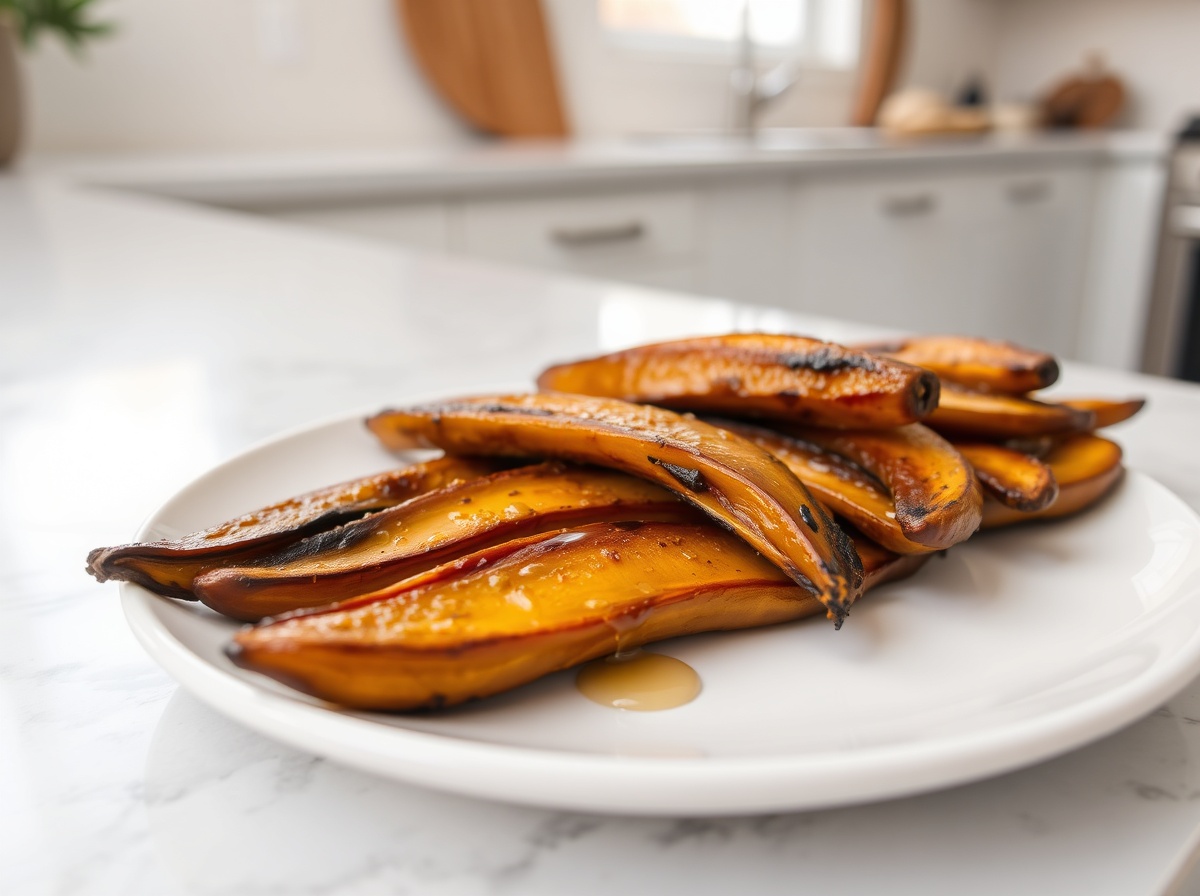 Banane rôtie au Airfryer, caramélisée et savoureuse