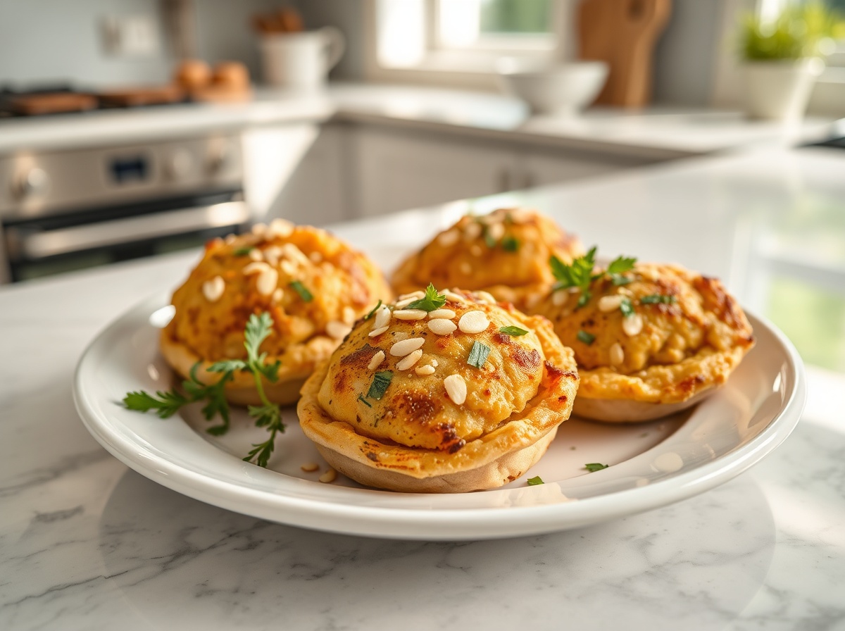 Savoureux briouats au poulet et aux amandes cuits en Airfryer, croustillants et dorés.