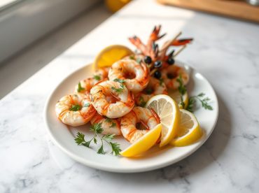 Savoureuses brochettes de crevettes en Airfryer, croustillantes et juteuses.