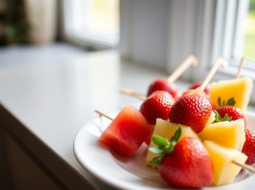 Brochettes de fruits au Airfryer, colorées et savoureuses