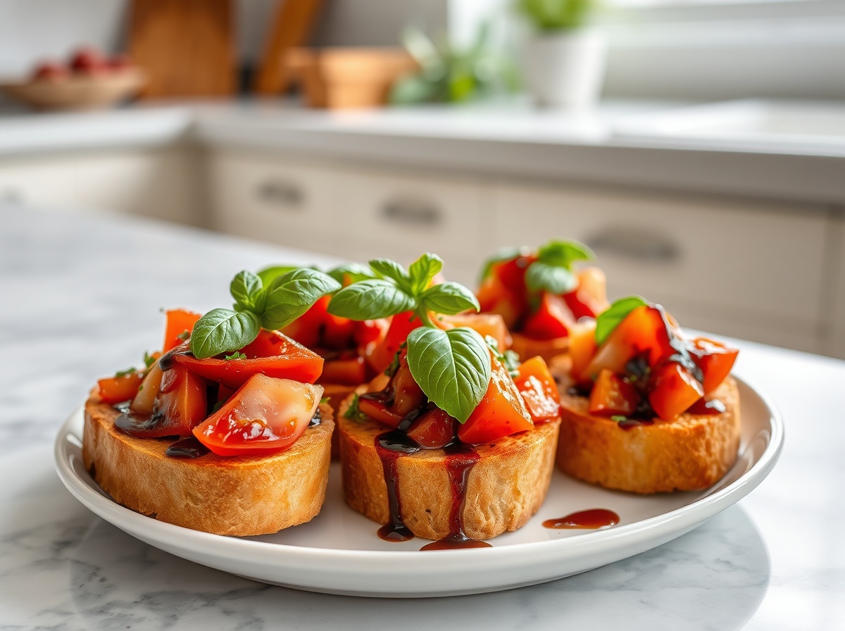 Délicieuses bruschettas au Airfryer, croustillantes et pleines de saveurs