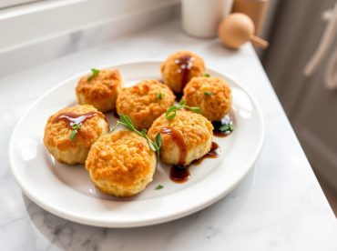 Savoureuses croquettes de chèvre préparées en Airfryer, croustillantes et fondantes.