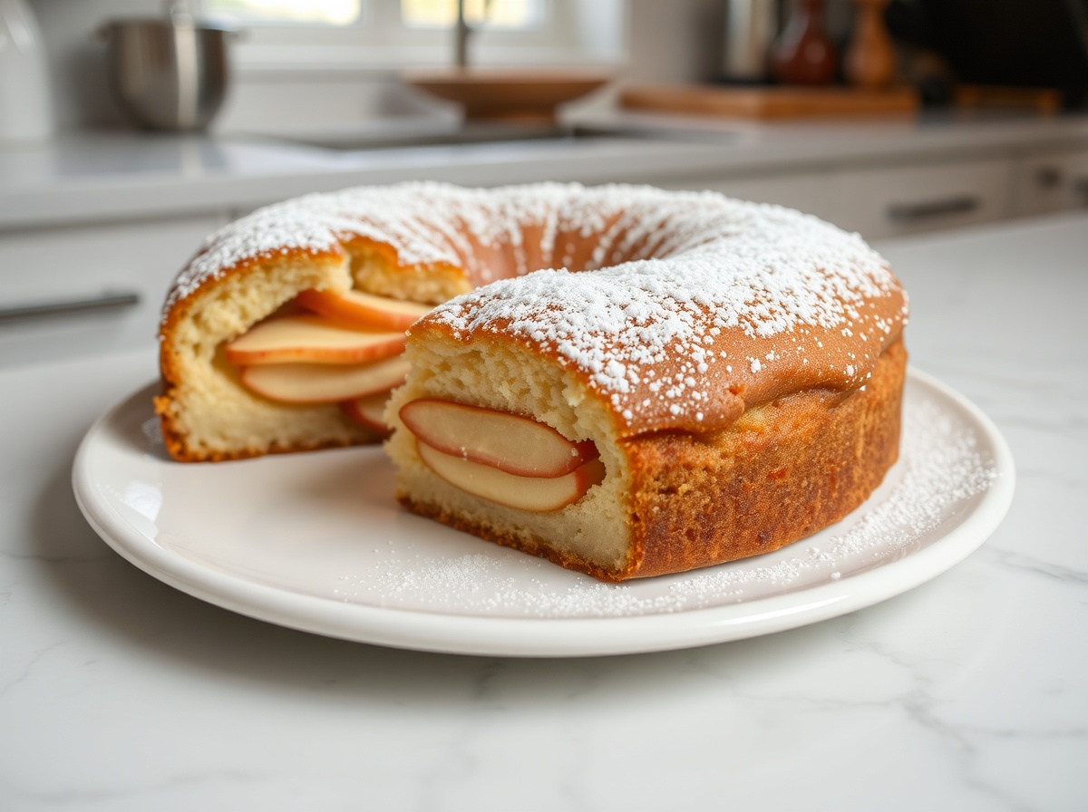 Gâteau invisible aux pommes au Airfryer, savoureux et moelleux