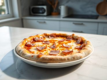 Pizza jambon mozzarella au Airfryer, fondante et croustillante