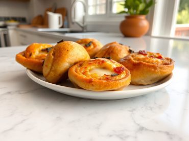 Savoureux pizza rolls au Airfryer, croustillants et garnis