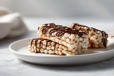 Délicieuses barres de riz soufflé au chocolat, croustillantes et prêtes en Airfryer
