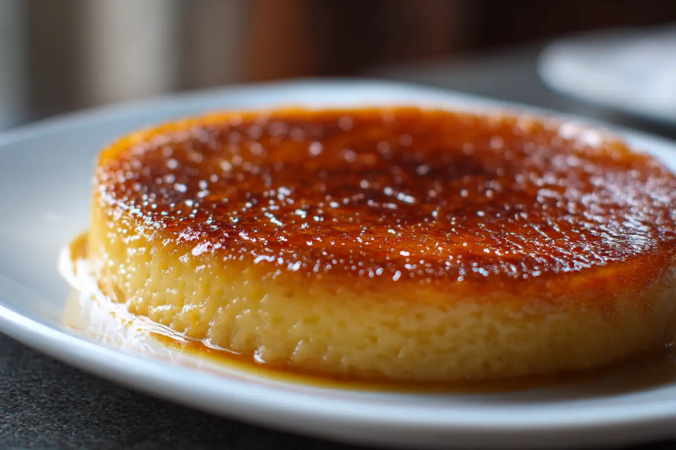 Crème brûlée délicieuse et fondante cuite en Airfryer.