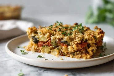 Crumble salé aux légumes d’été en Airfryer, croustillant et savoureux