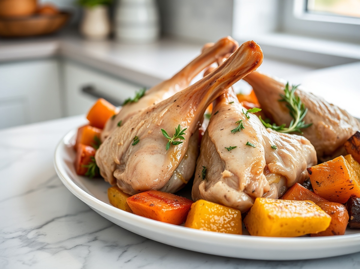 Cuisses de lapin parfaitement cuites en Airfryer, juteuses et savoureuses