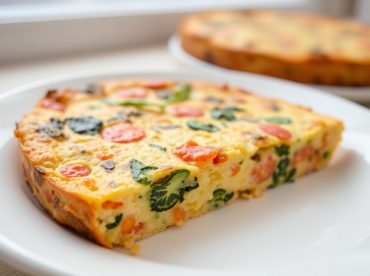 Frittata aux légumes cuite en Airfryer, parfaite pour un repas sain.
