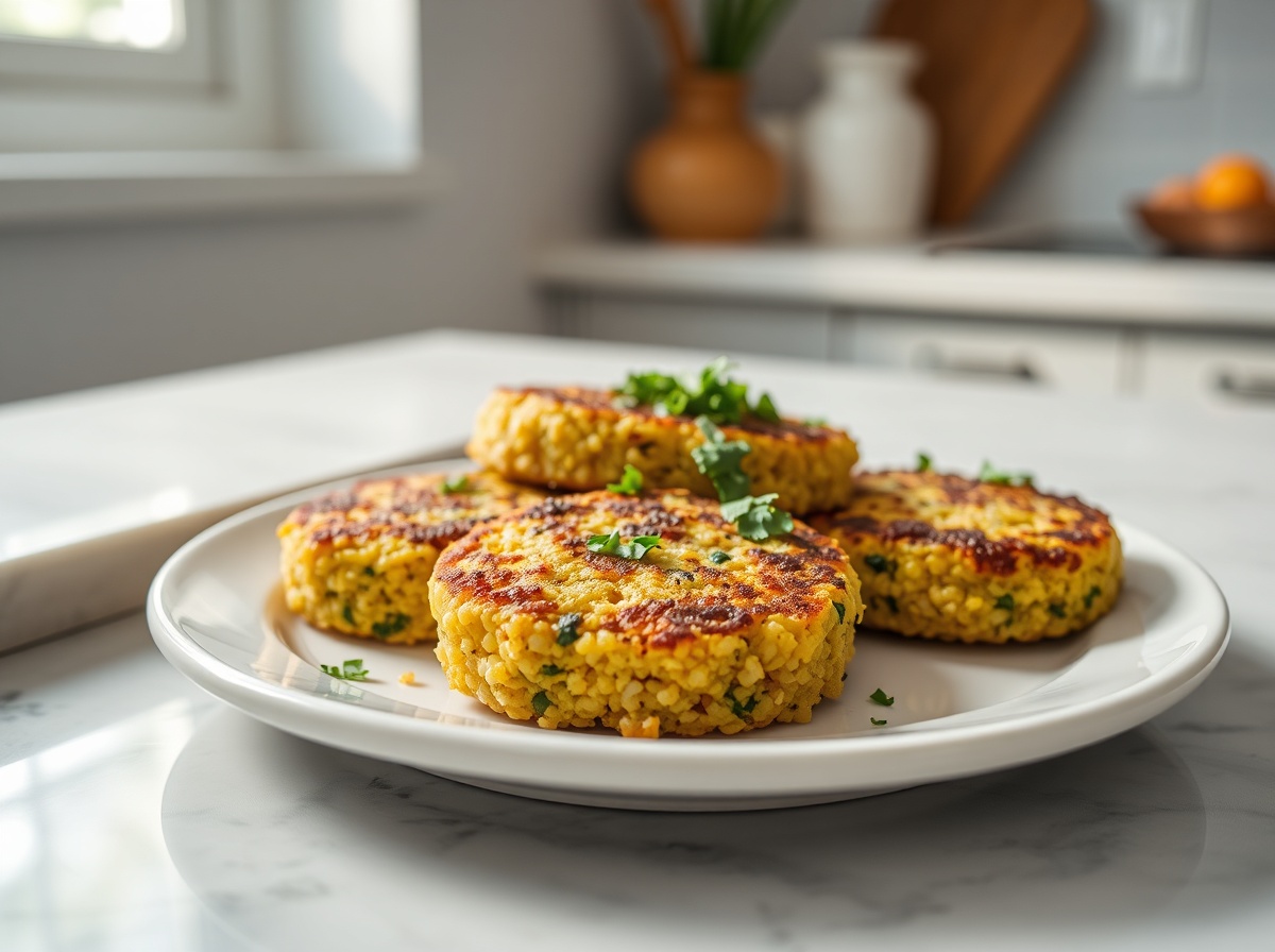 Galettes de quinoa au Airfryer, croustillantes et savoureuses