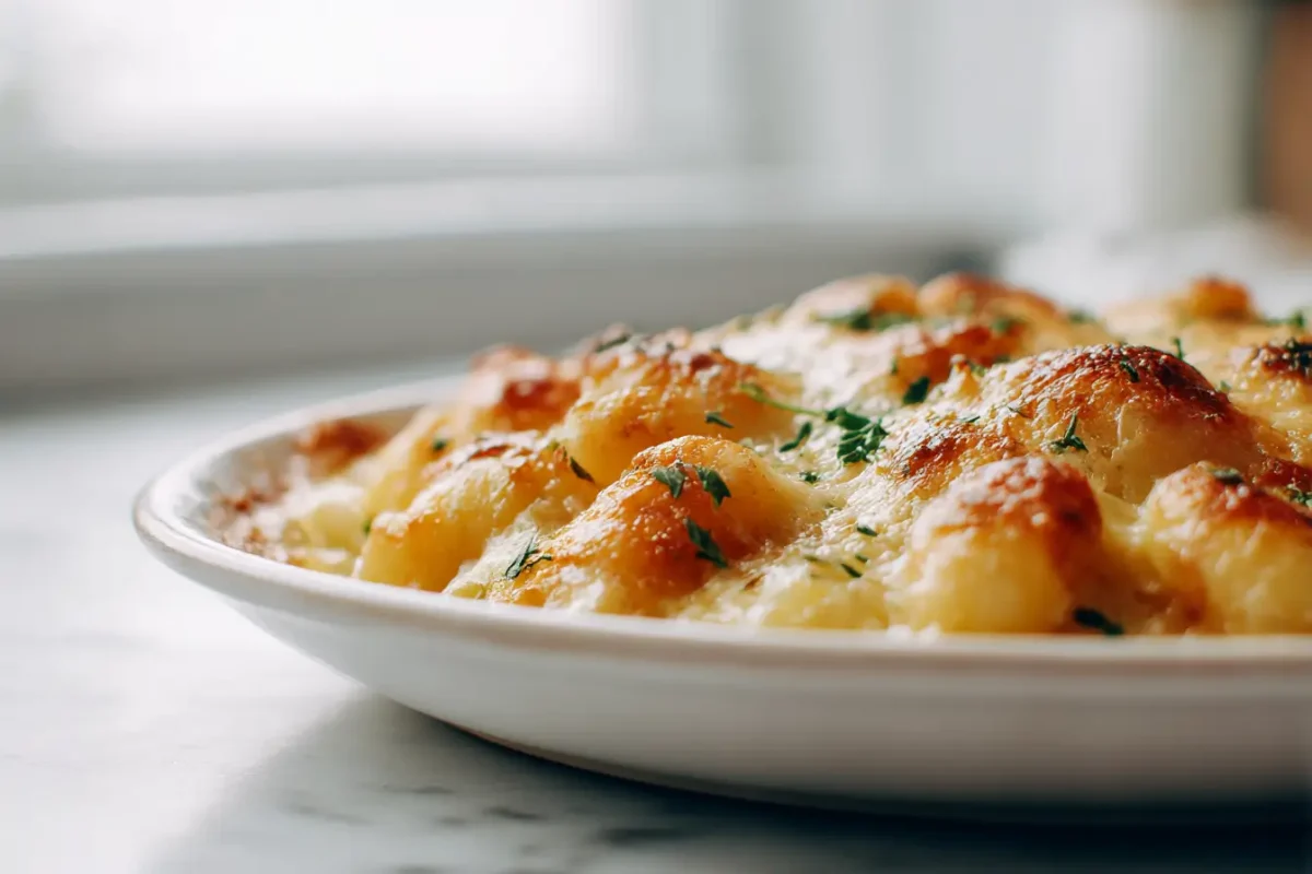 Gratin de gnocchis en Airfryer, chaud et savoureux