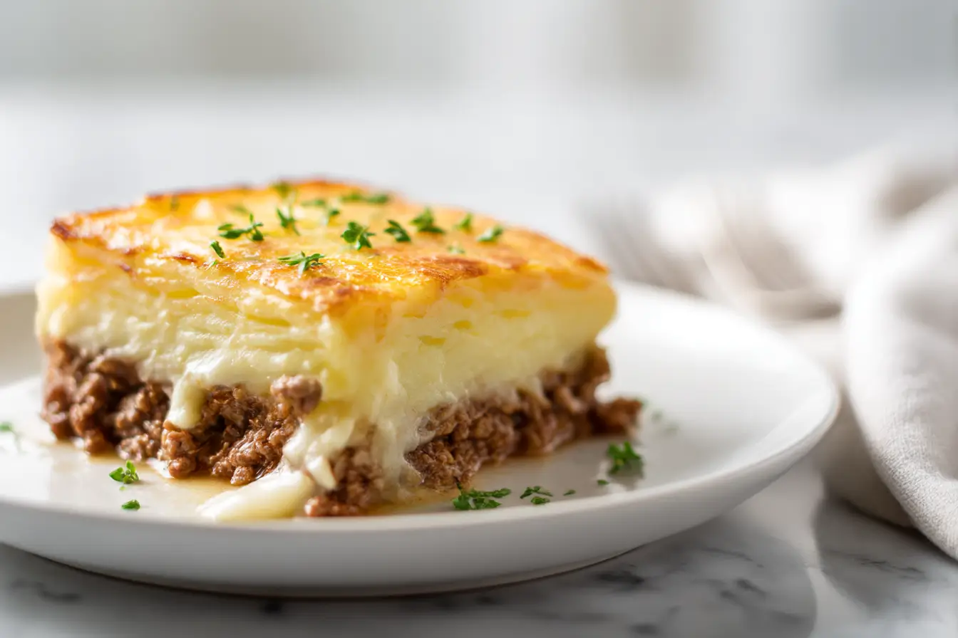 Savoureux hachis parmentier au Airfryer, doré à souhait.