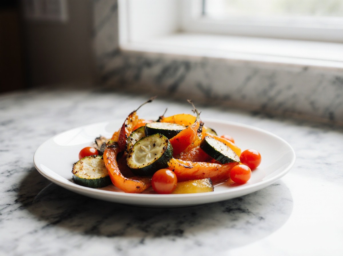 Légumes grillés au Airfryer, colorés et savoureux
