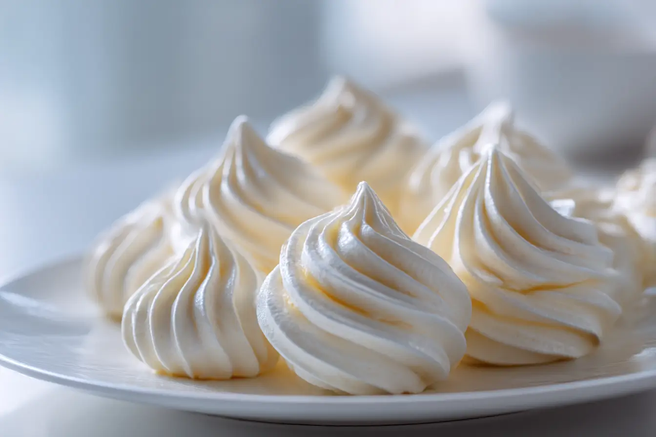 Meringue légère et croustillante en Airfryer, parfaite pour le dessert.