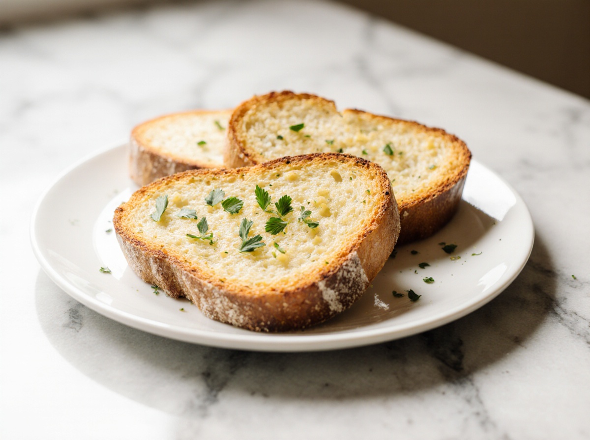 Pain à l'ail au Airfryer, croustillant et parfumé