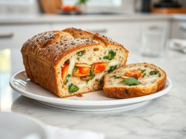 Pain surprise maison au Airfryer, prêt à être dégusté.
