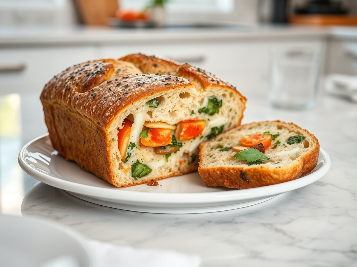 Pain surprise maison au Airfryer, prêt à être dégusté.