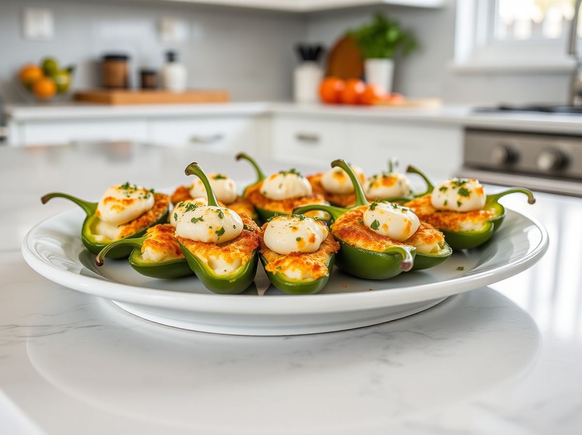 Délicieux poppers aux jalapeños cuits en Airfryer, croustillants et savoureux