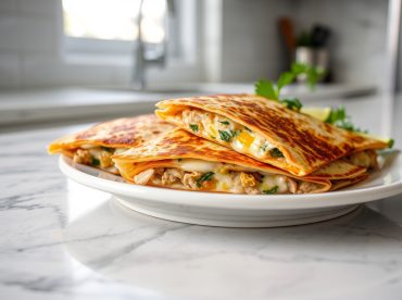 Quesadillas au poulet cuites à l'Airfryer, croustillantes et savoureuses