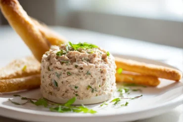 Rillettes de thon délicieuses et légères, préparées en Airfryer.