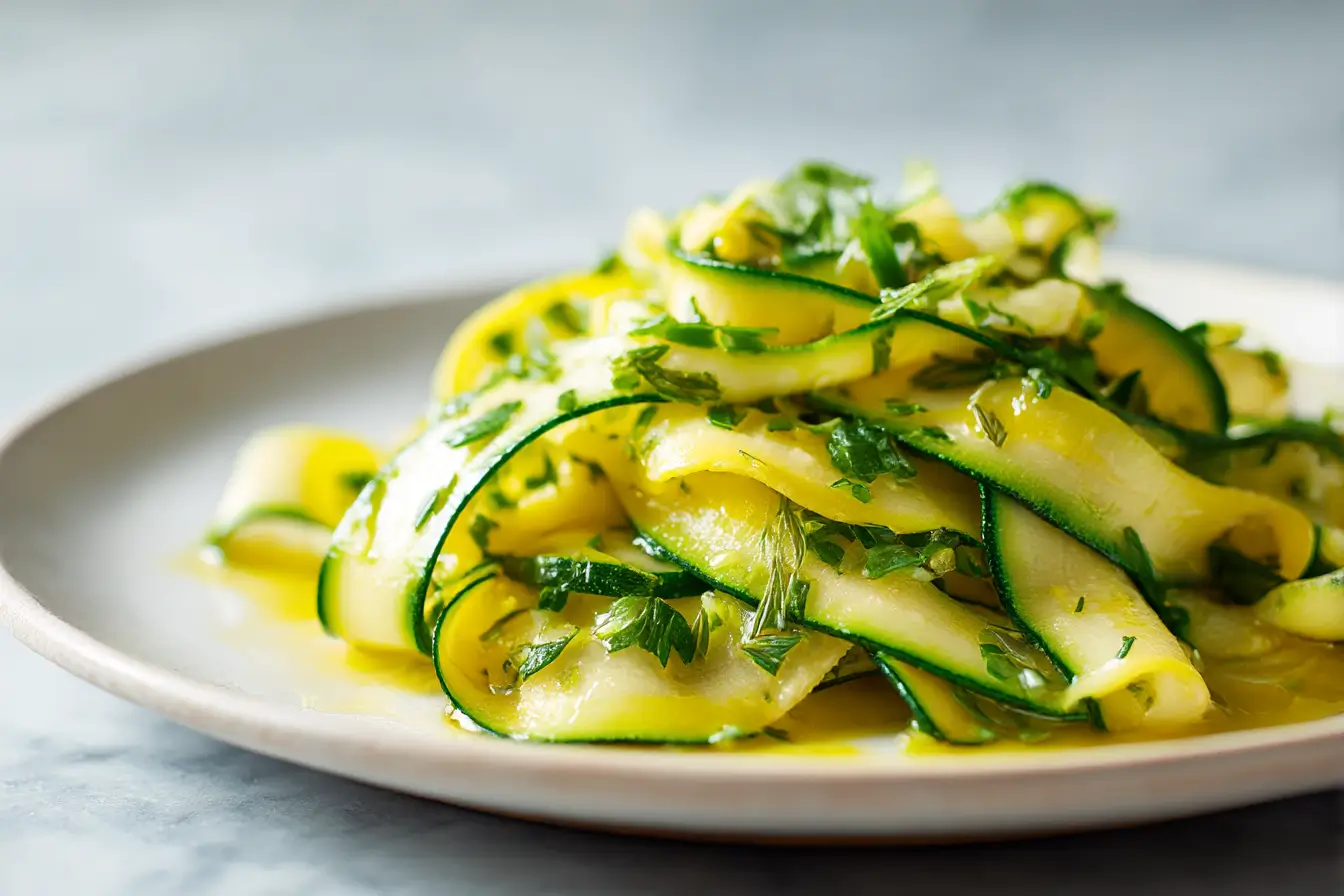 Salade de courgettes marinées au Airfryer, fraîche et délicieuse