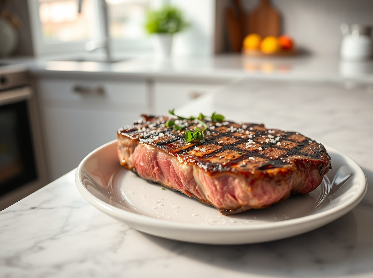 Savoureux steak grillé en Airfryer, juteux et parfaitement cuit