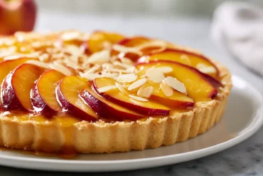 Tarte fine aux nectarines en Airfryer, délicieuse et dorée