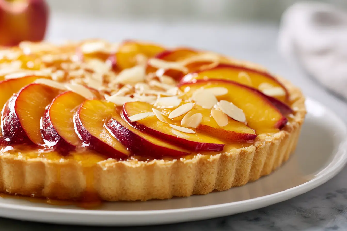 Tarte fine aux nectarines en Airfryer, délicieuse et dorée