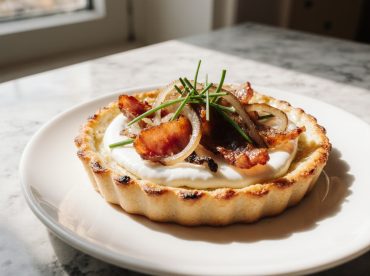 Tarte flambée alsacienne en Airfryer, croustillante et savoureuse